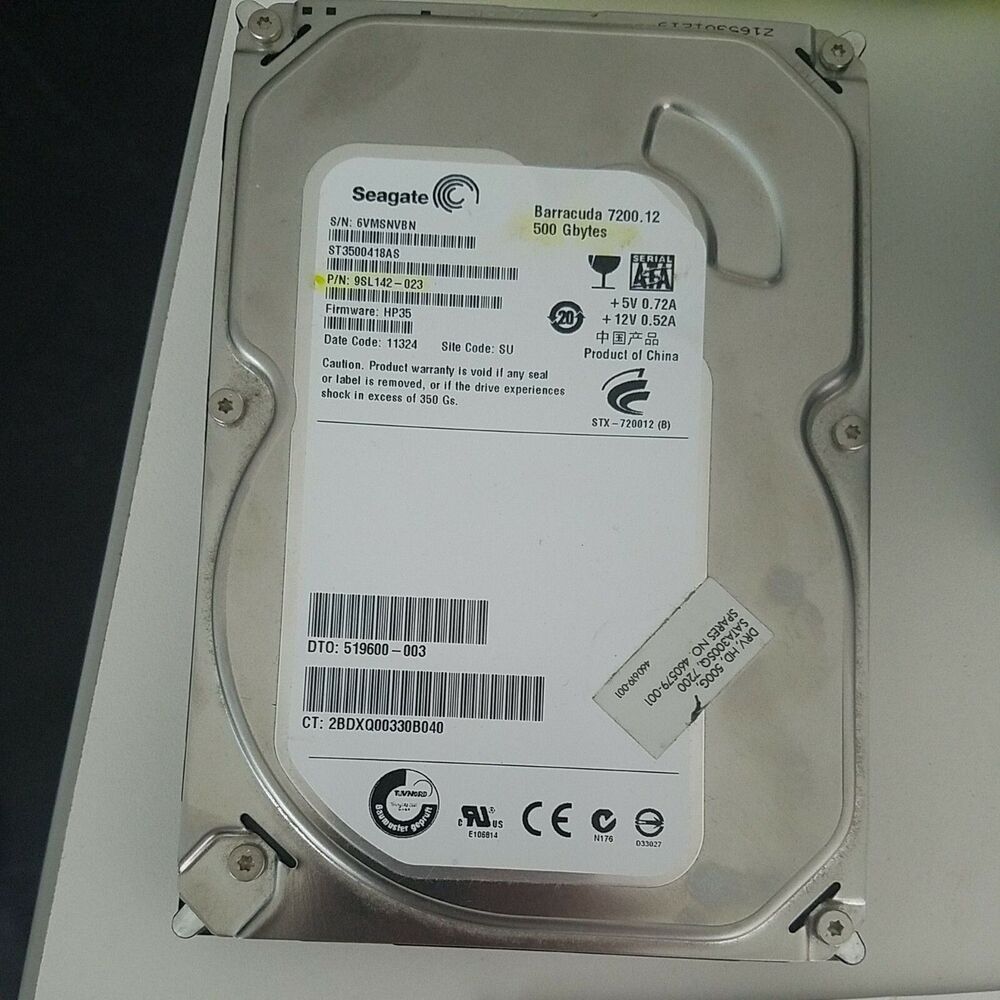 ST3500418AS Seagate BARRACUDA 7200.12 500GB 7200RPM 3Gbps 3.5" SATA Hard Drive